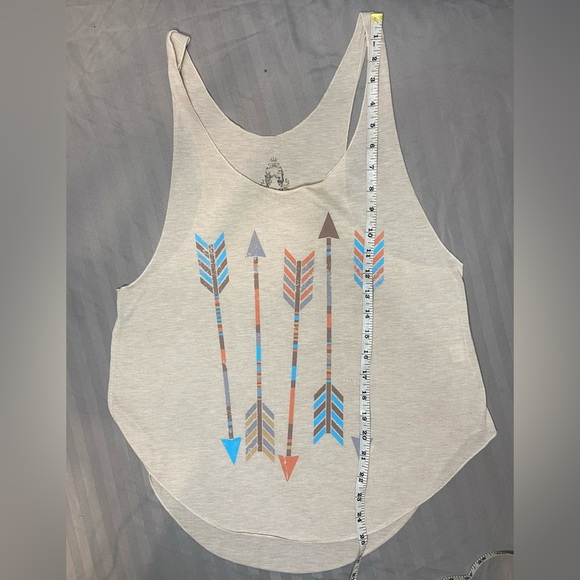 Womens Bear Dance Racer back Tank Top With Arrows Sz Small - Picture 7 of 9